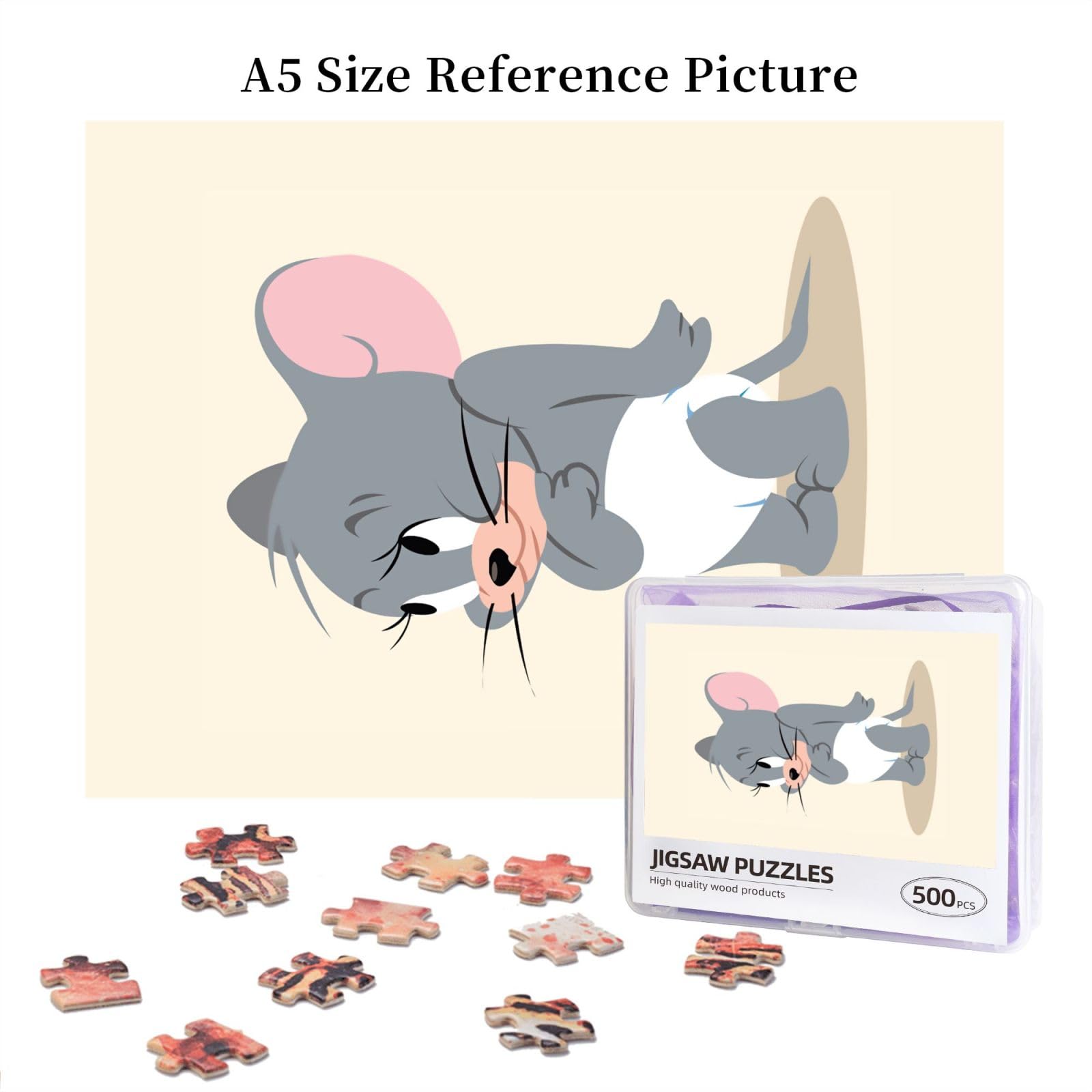 Amazon.co.jp: ジグソーパズル トムとジェリー 500ピース 木製パズル