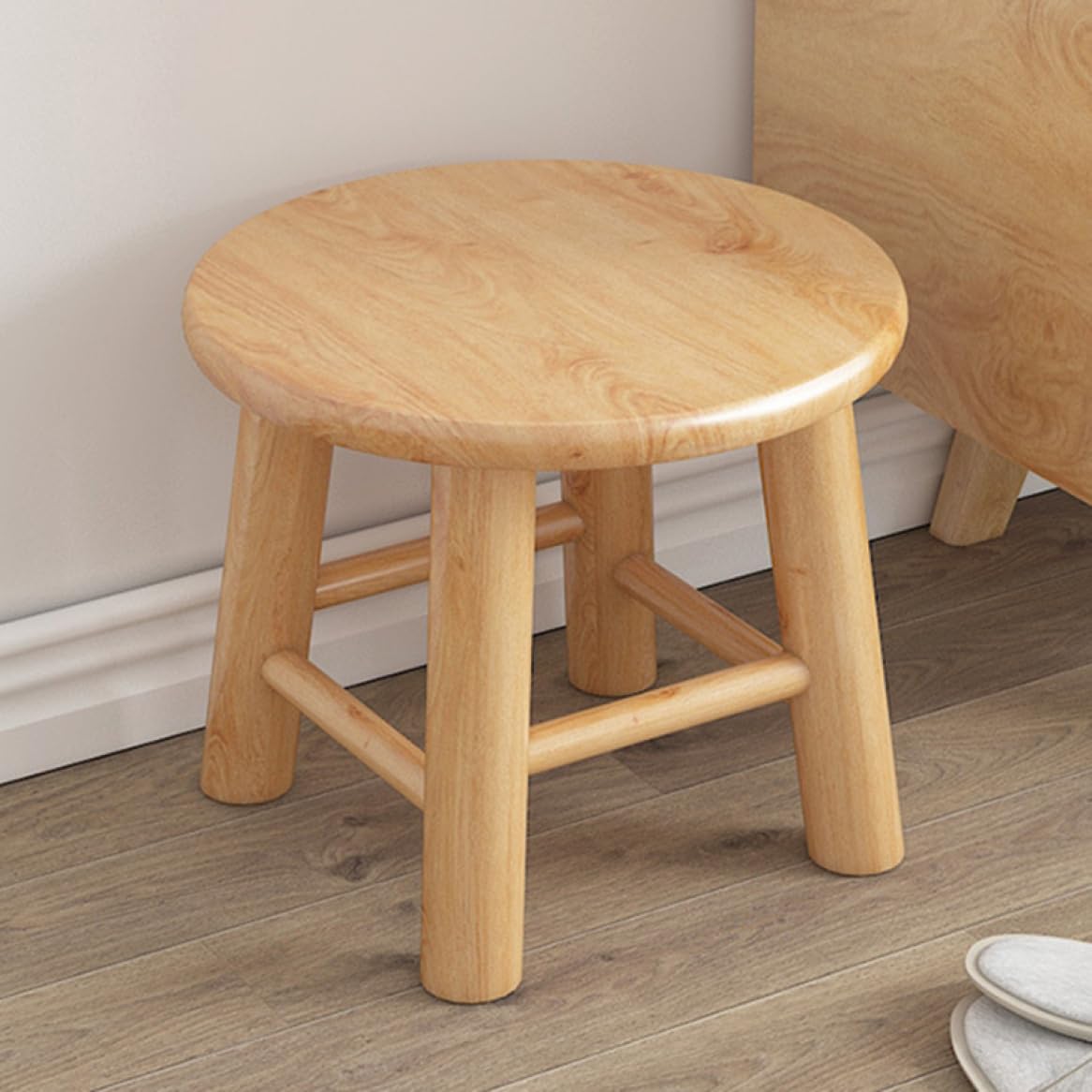 Amazon.co.jp: THLD スツール 天然木 30*40cm 木製 木製スツール 丸型