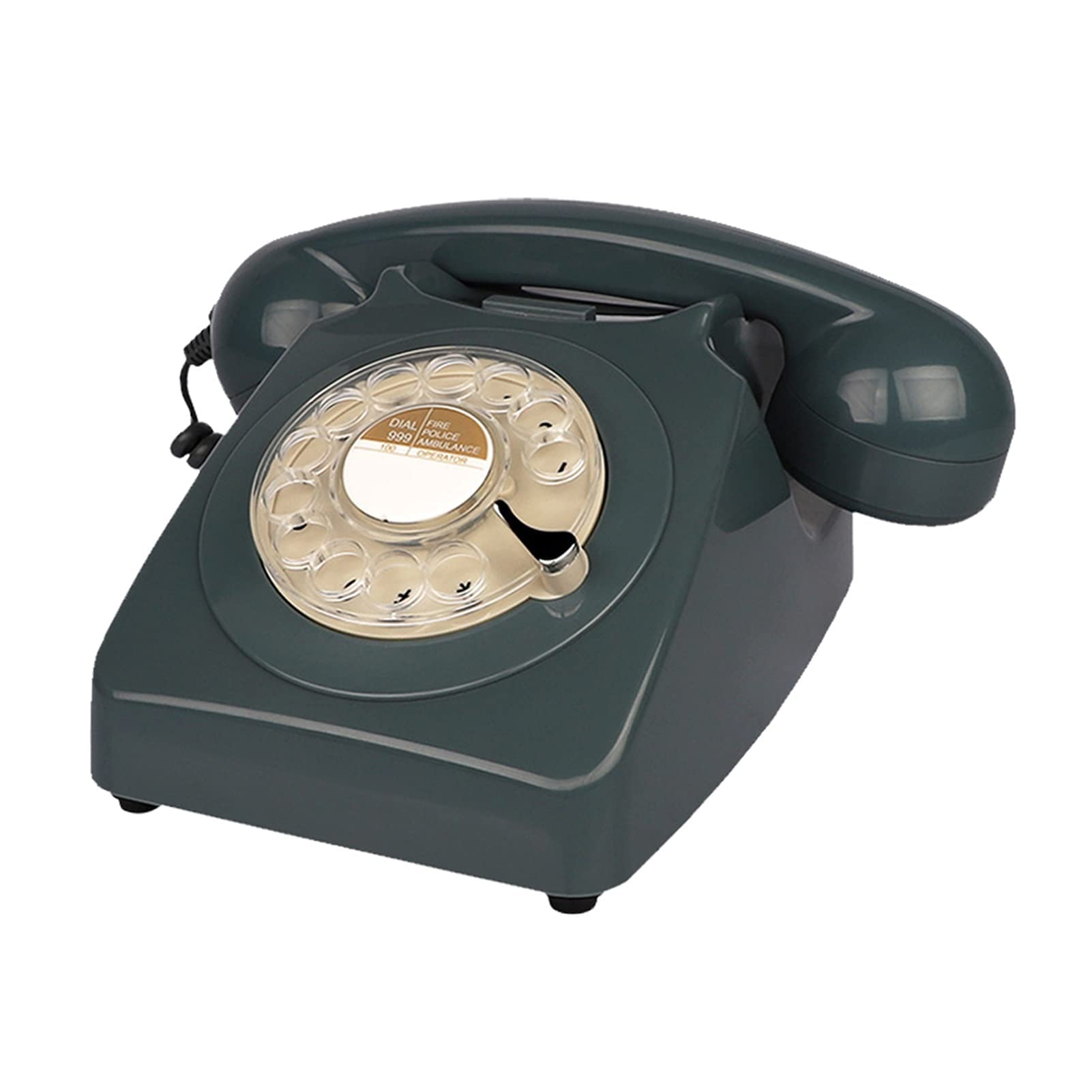 Amazon.co.jp: コード付きレトロ固定電話、黄色のヴィンテージ