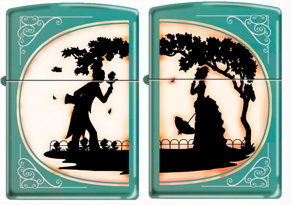 Amazon.com: Zippo His and Hers 2 Lighter Set, Victorian Silhouette