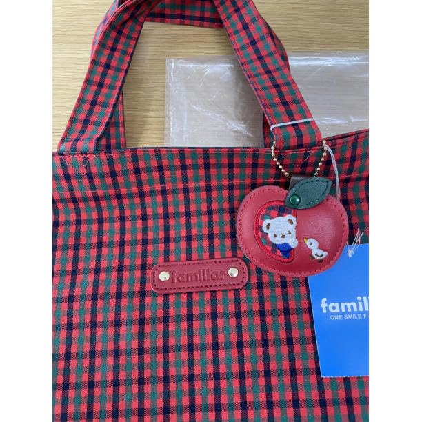 Amazon.co.jp: familiar ファミリア トートバッグ チェック 赤