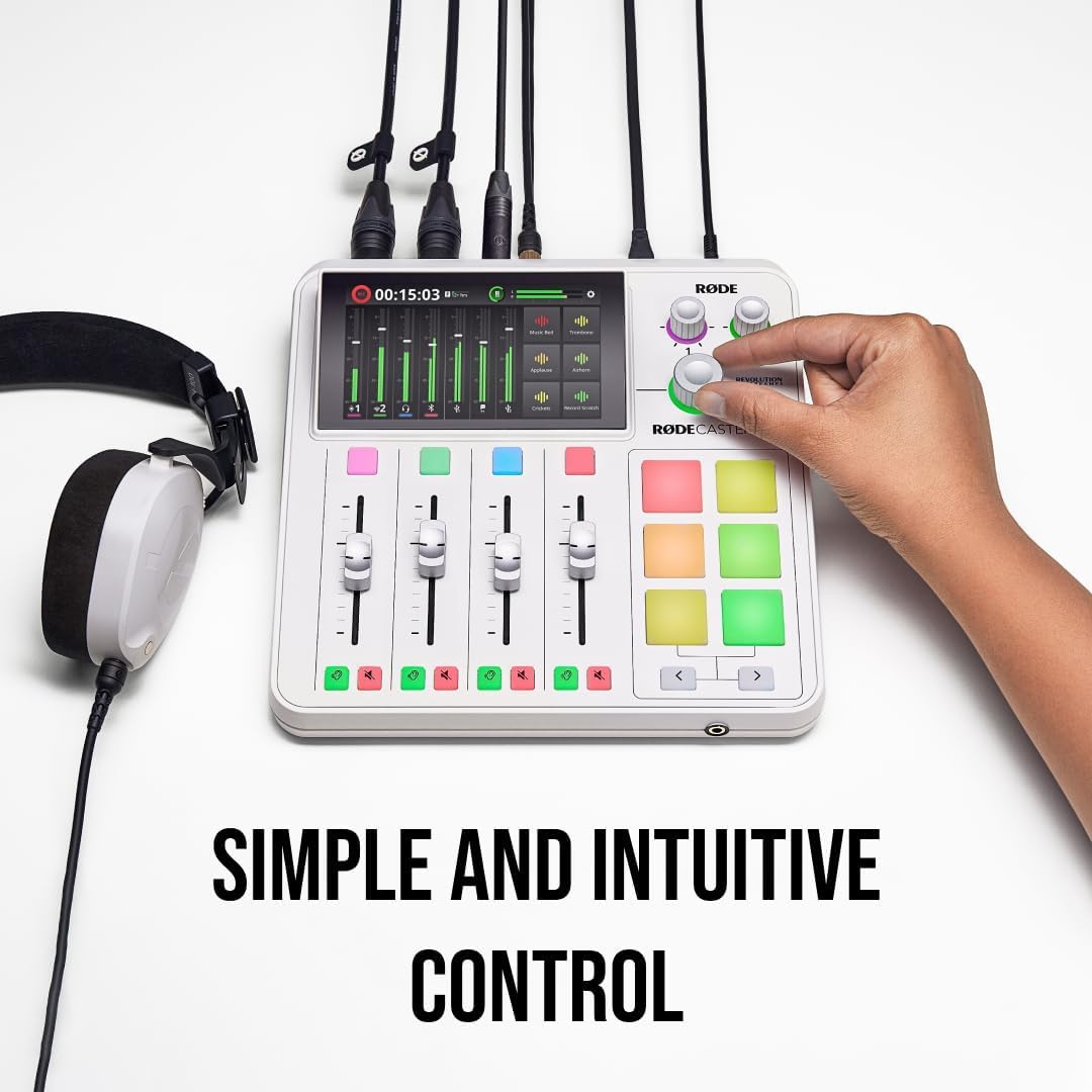 Amazon.com: Rode RODECaster Duo Streaming Mixer (White) with