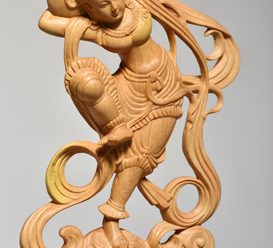 Amazon.co.jp: 【dsdsad】木彫り天女像 Beautiful Girls 高級天然ツゲ