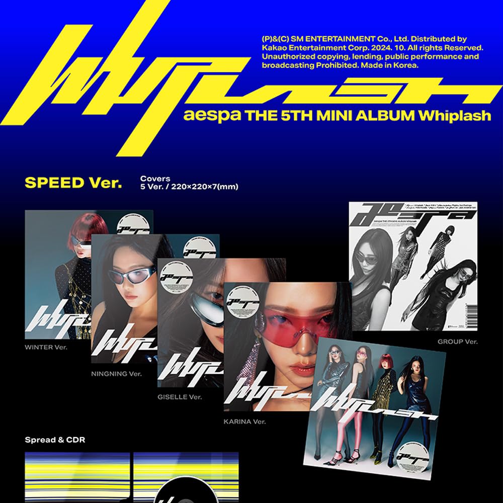 Amazon.com: AESPA - 5th mini album [WHIPLASH] (SPEED VER.) (KARINA