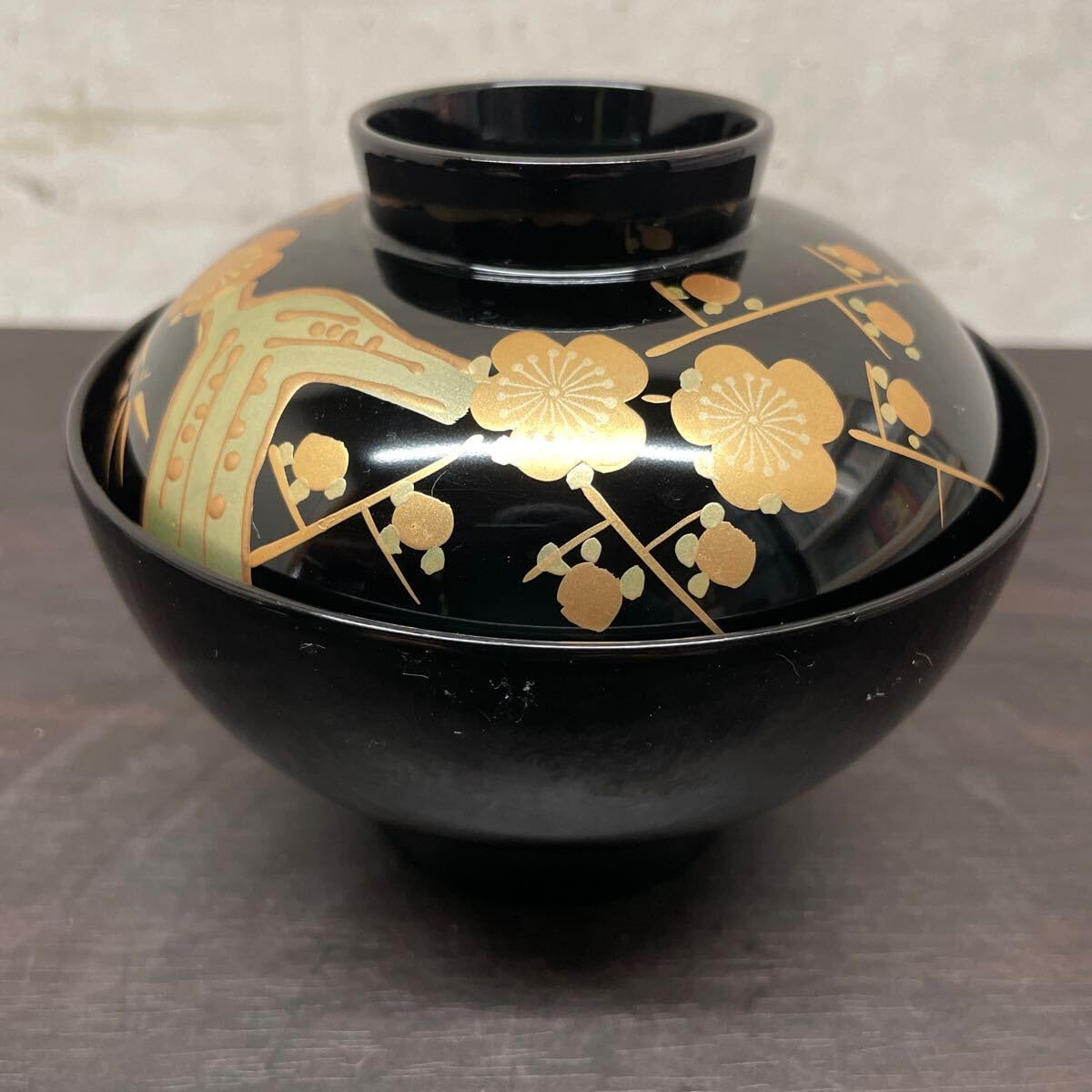 Amazon.co.jp: 輪島塗 天然木 蓋付き汁椀 5客セット 能登 輪島 漆匠