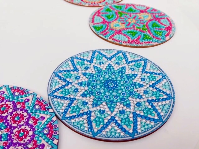 Amazon.co.jp: ELECTRO-WEIDEWORLD ダイヤモンドアート コースター