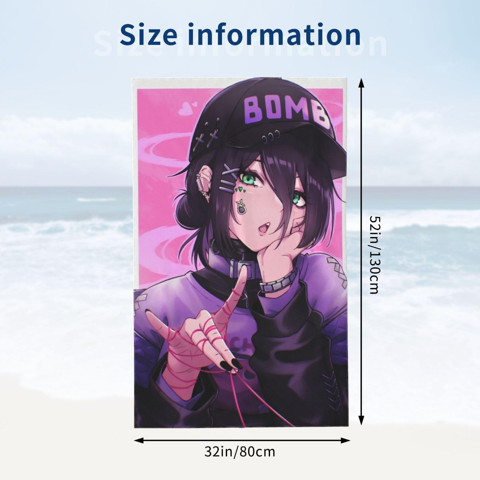 Amazon｜バスタオル チェンソーマン レゼ ビーチタオル 大判 肌に