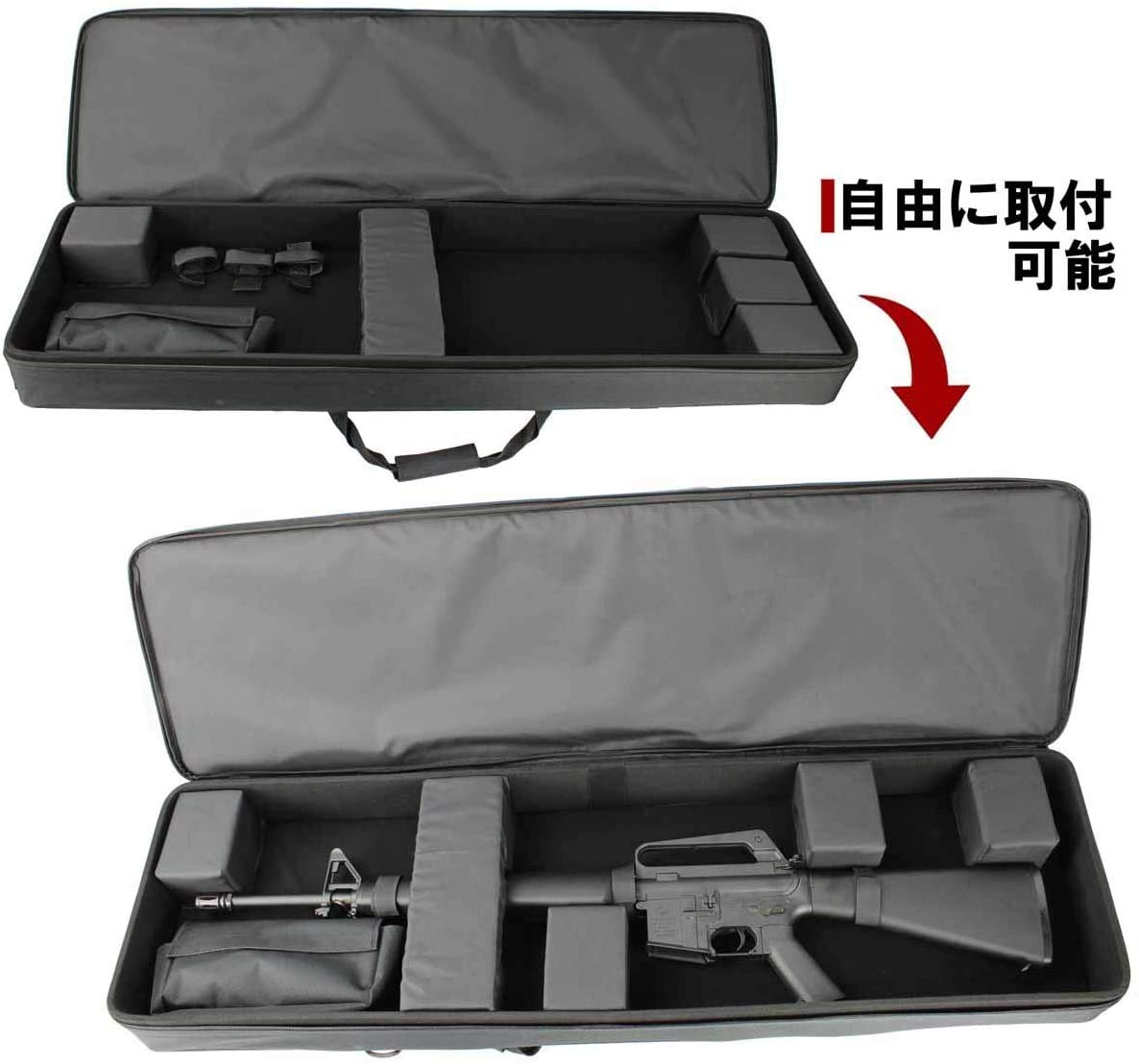 Amazon | S&T セミハードガンケースV2 Lサイズ(1100x300x100) (Black