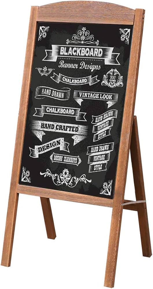 Amazon | Wisfor ブラックボード 立て看板 a型 木製 マグネット対応