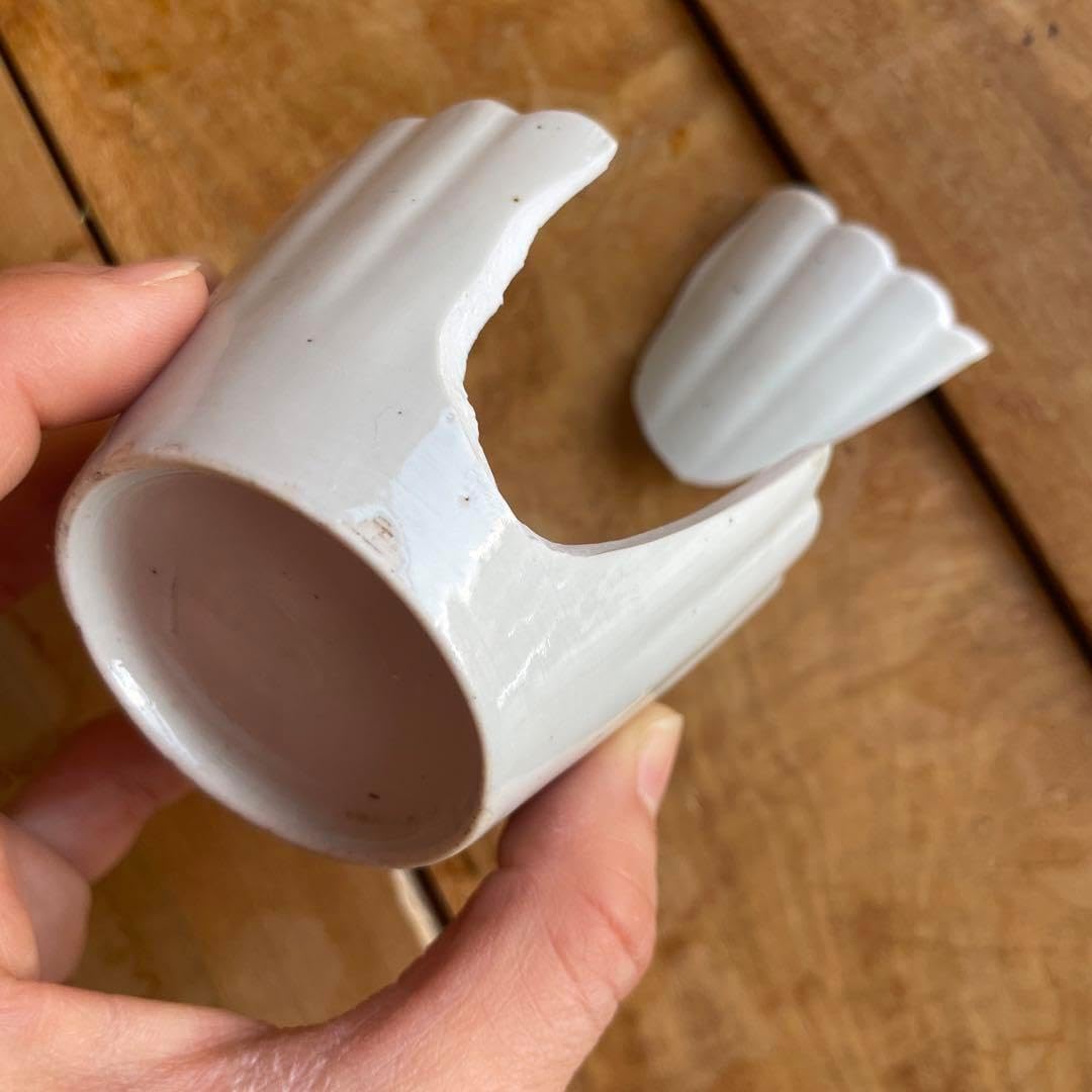 金継ぎ用 古伊万里白磁菊型猪口 江戸時代 - DUNWOODYHOMEAPPRAISER.COM