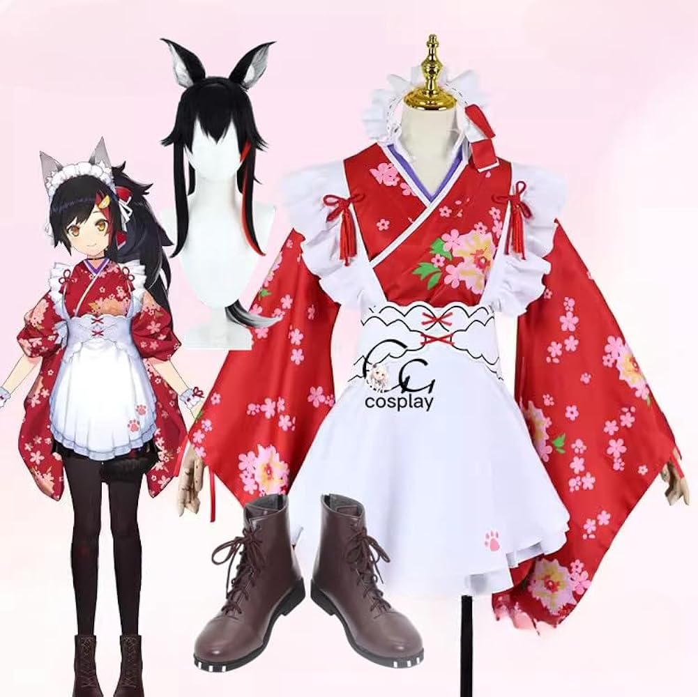 Amazon.co.jp: GGcosplay VTuber 大神ミオ 正月衣装 コスプレ衣装
