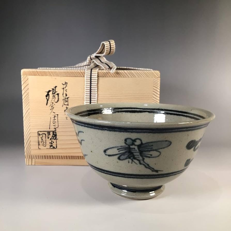 通販販売茶道具 陽炎園* 膳所焼 茶碗 安南写 赤絵 [cwn10270]茶道