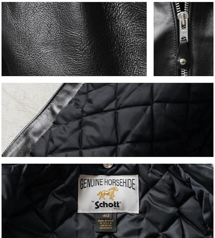 Amazon.co.jp: Schott ショット USA LINE 618HH ホースハイド ダブル