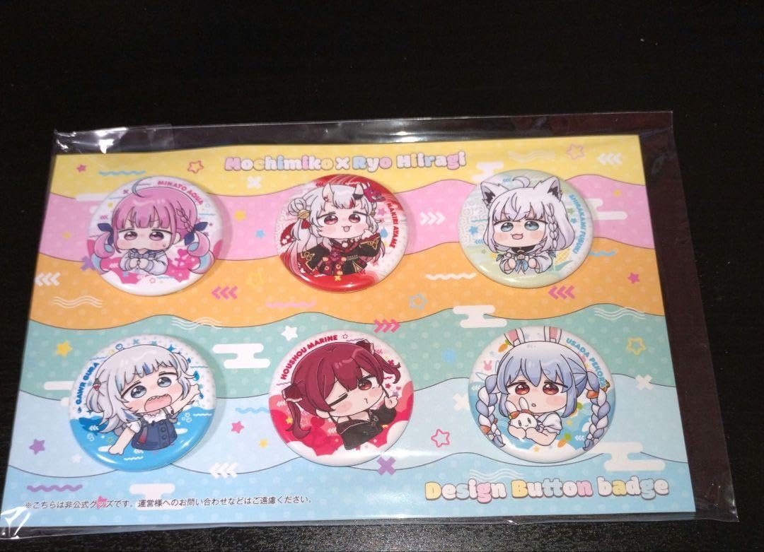 Amazon.co.jp: ホロ ライブ 缶バッジ 6種セット もちみこ コミケ104