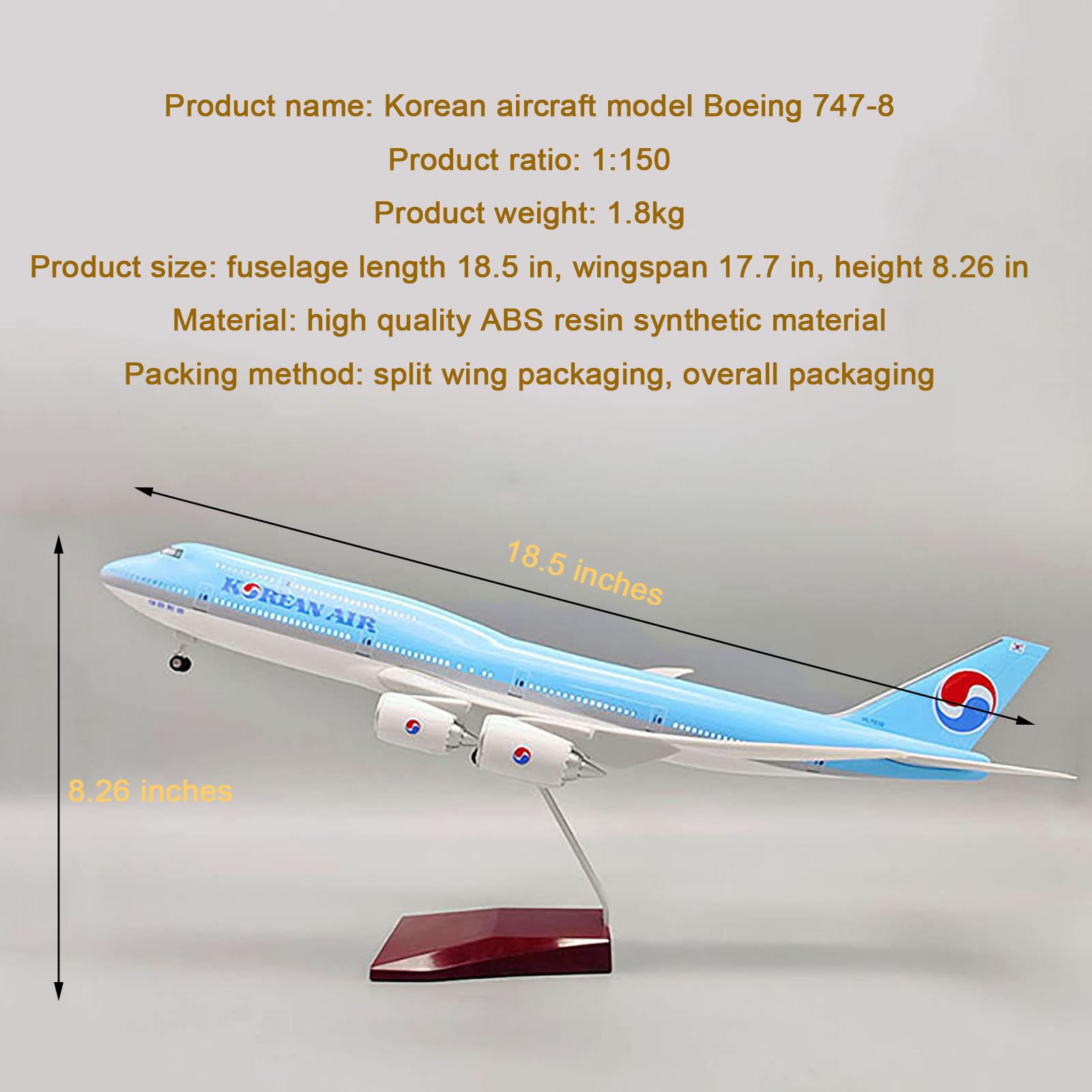Amazon.co.jp: AZIZAT 18.5「1：150スケール模型飛行機韓国ボーイングB