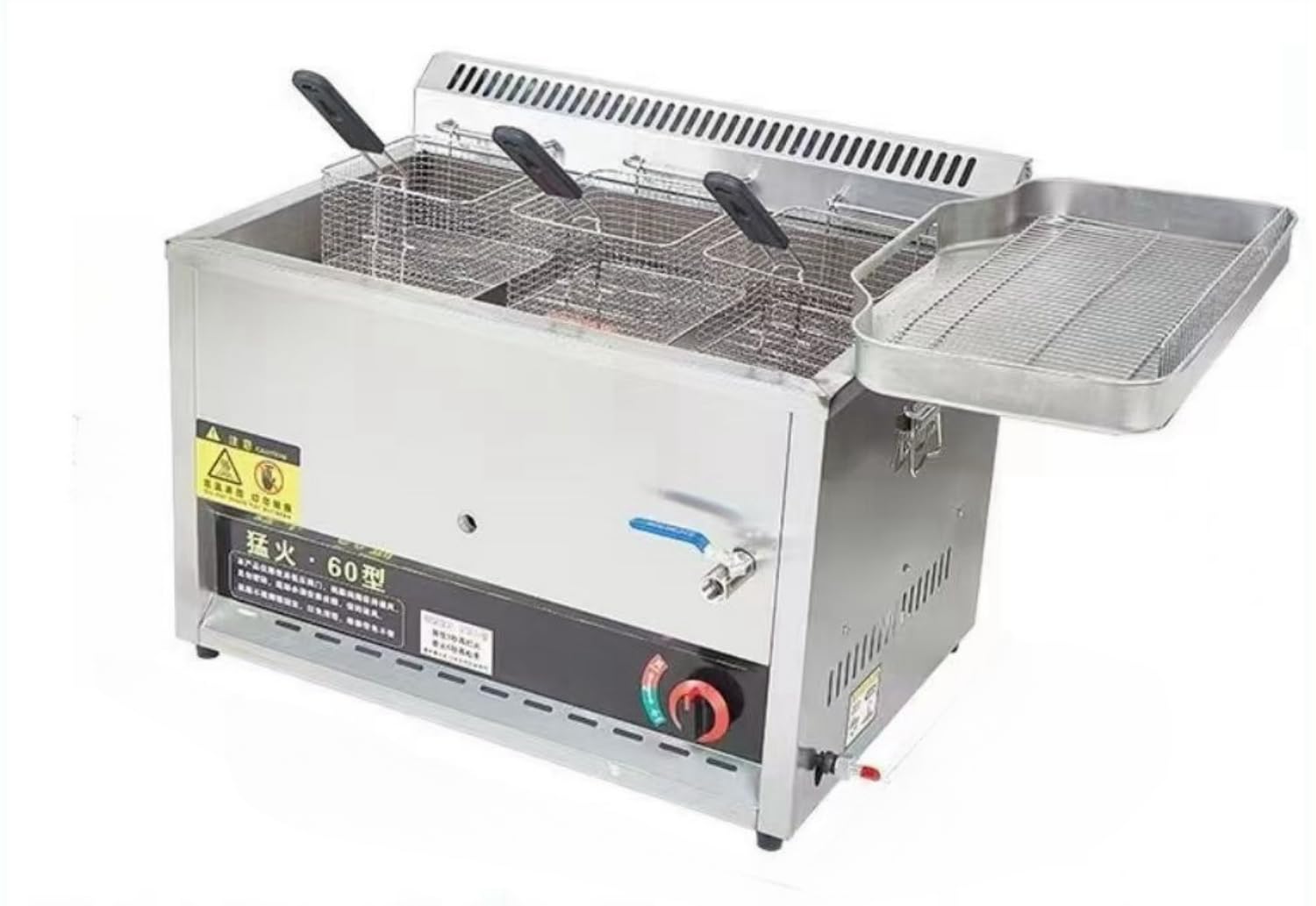 Amazon.co.jp: Dazzixフライヤー 業務用、大型 ガスフライヤー、ガス