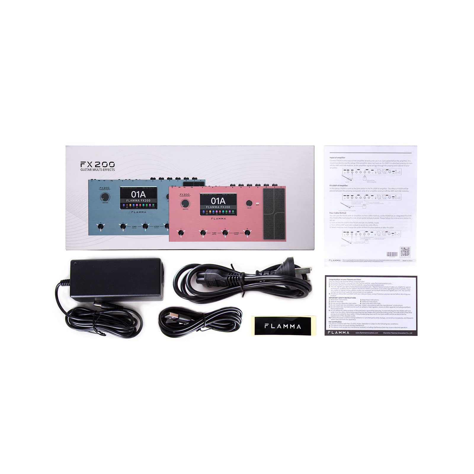 Amazon.co.jp: FLAMMA FX200 マルチ エフェクター ギター ペダル 5