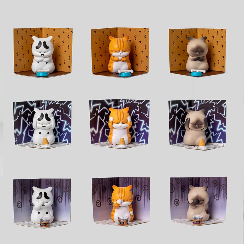 Amazon | 可愛い 猫 シャム猫 茶とら橘猫 動物 フィギュア ミニ動物