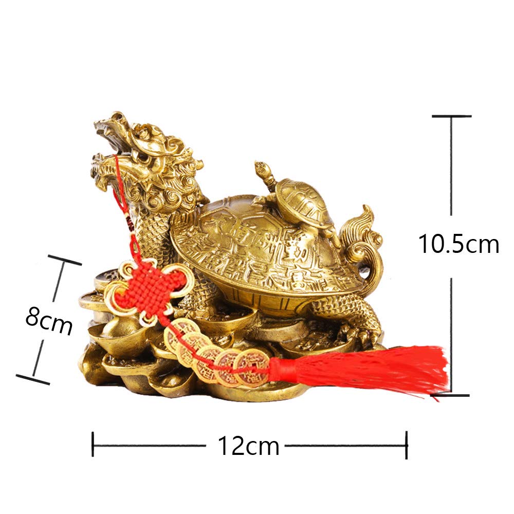 Amazon.co.jp: 龍亀 銅製 ロングイ 風水置物 真鍮 風水 風水グッズ