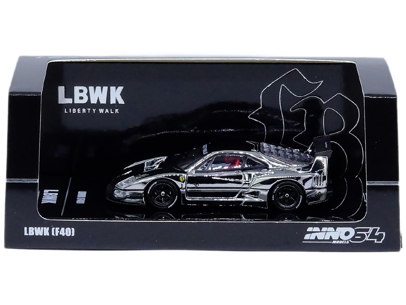 Amazon.com: Inno Models LBWK (Liberty Walk) F40 Chrome Silver 1/64