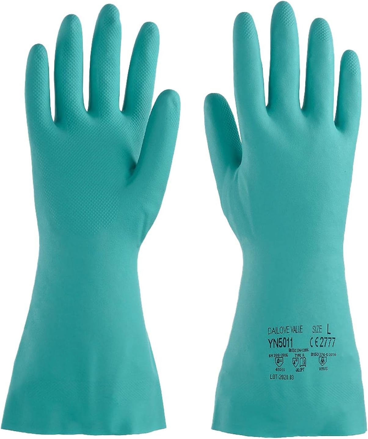 厚さが違う！高耐久 工業用ニトリルグローブ テクトマンL まとめて10箱