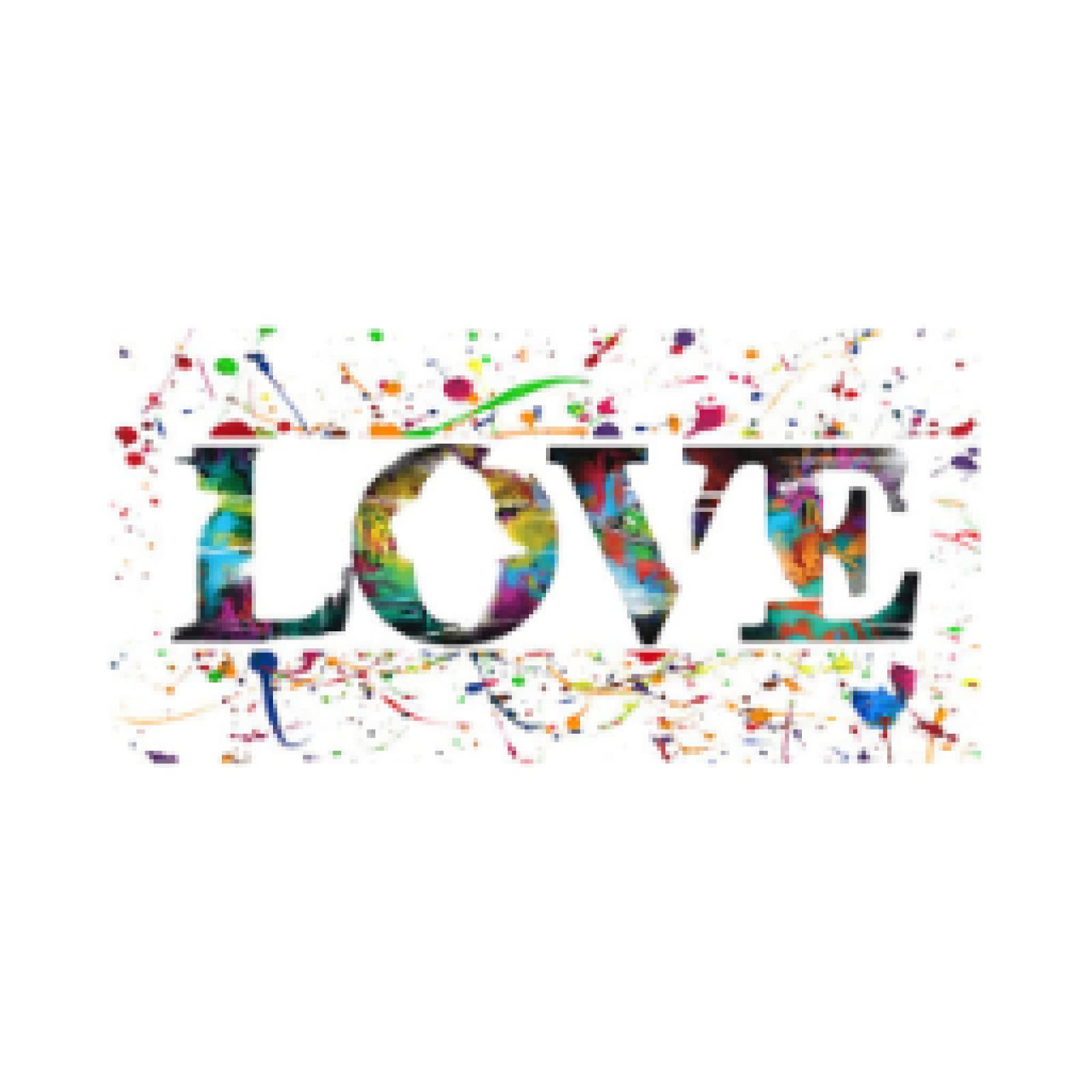 カラフルなポップアート作品 'Love' カラフルなポップアート作品 'Love