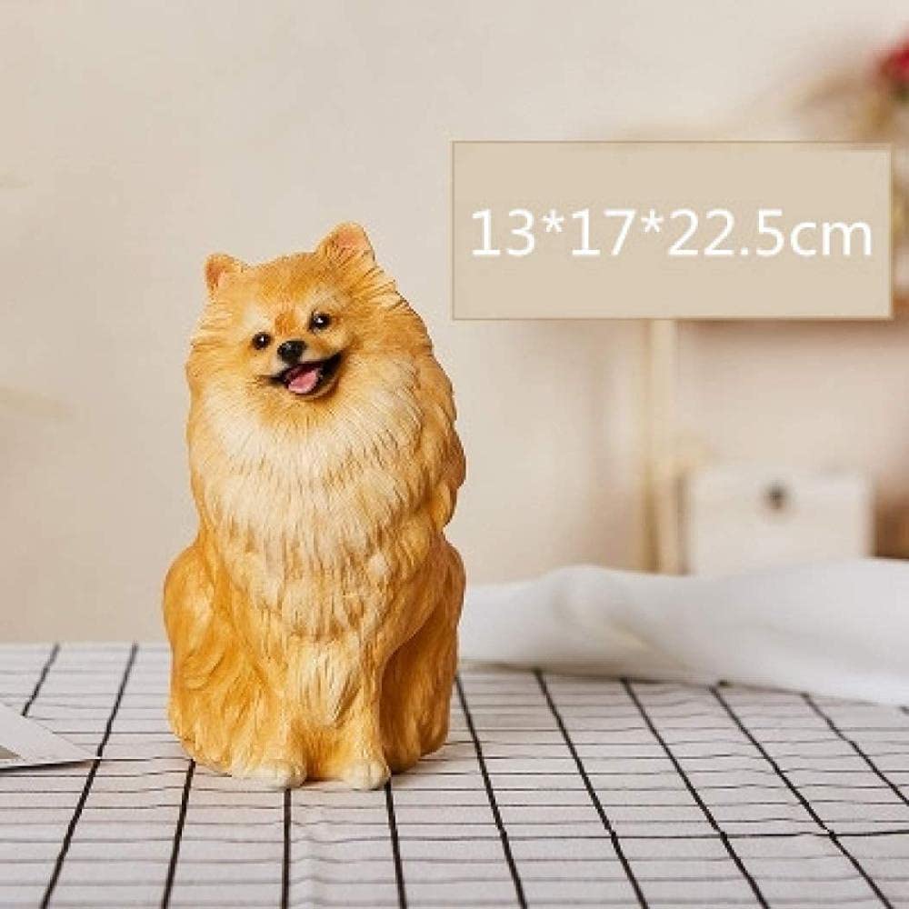 Amazon.co.jp: ポメラニアンの彫像彫刻現代シミュレーション動物