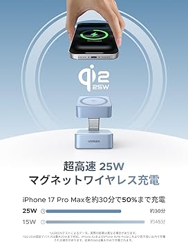 Amazon.co.jp: UGREEN MagFlow 【世界初発売 技術革新】25W Qi2