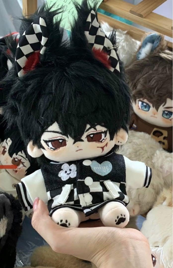 Amazon.co.jp: 20cm無属性着せ替えぬいくるみ 黒髪 耳付き スケルトン