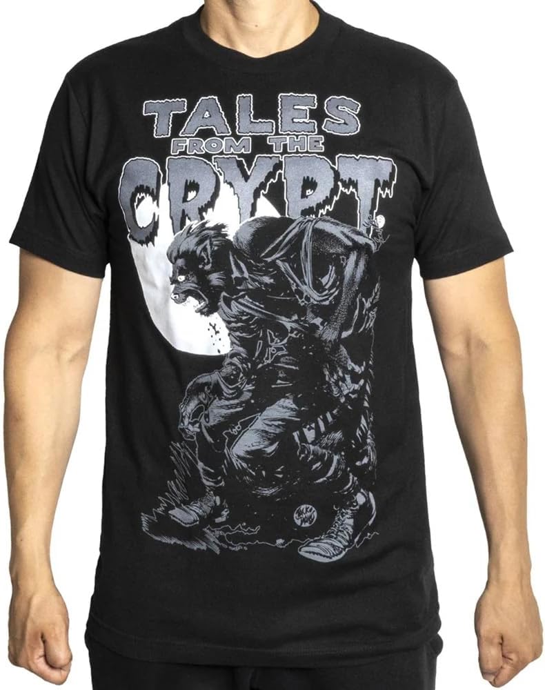 Amazon.com: Tales from The Crypt Werewolf Glow in The Dark Moon T