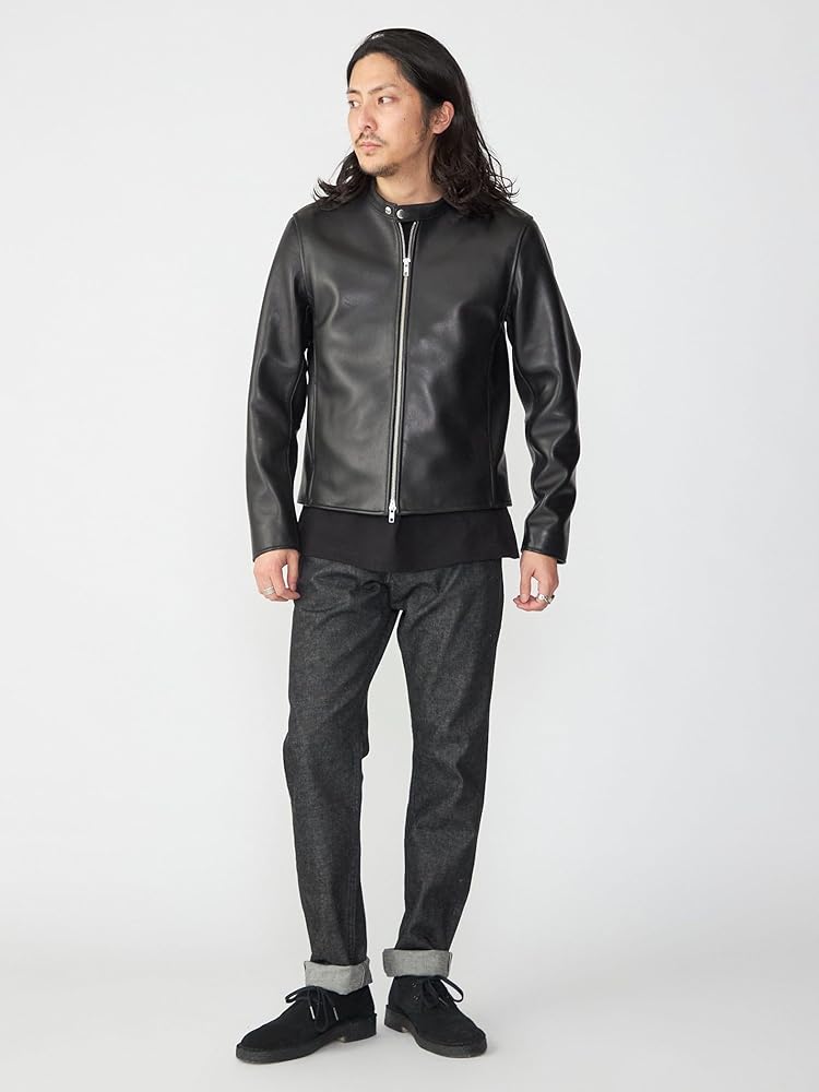 Amazon.co.jp: [シップス] ジャケット ラムレザー シングル ライダース