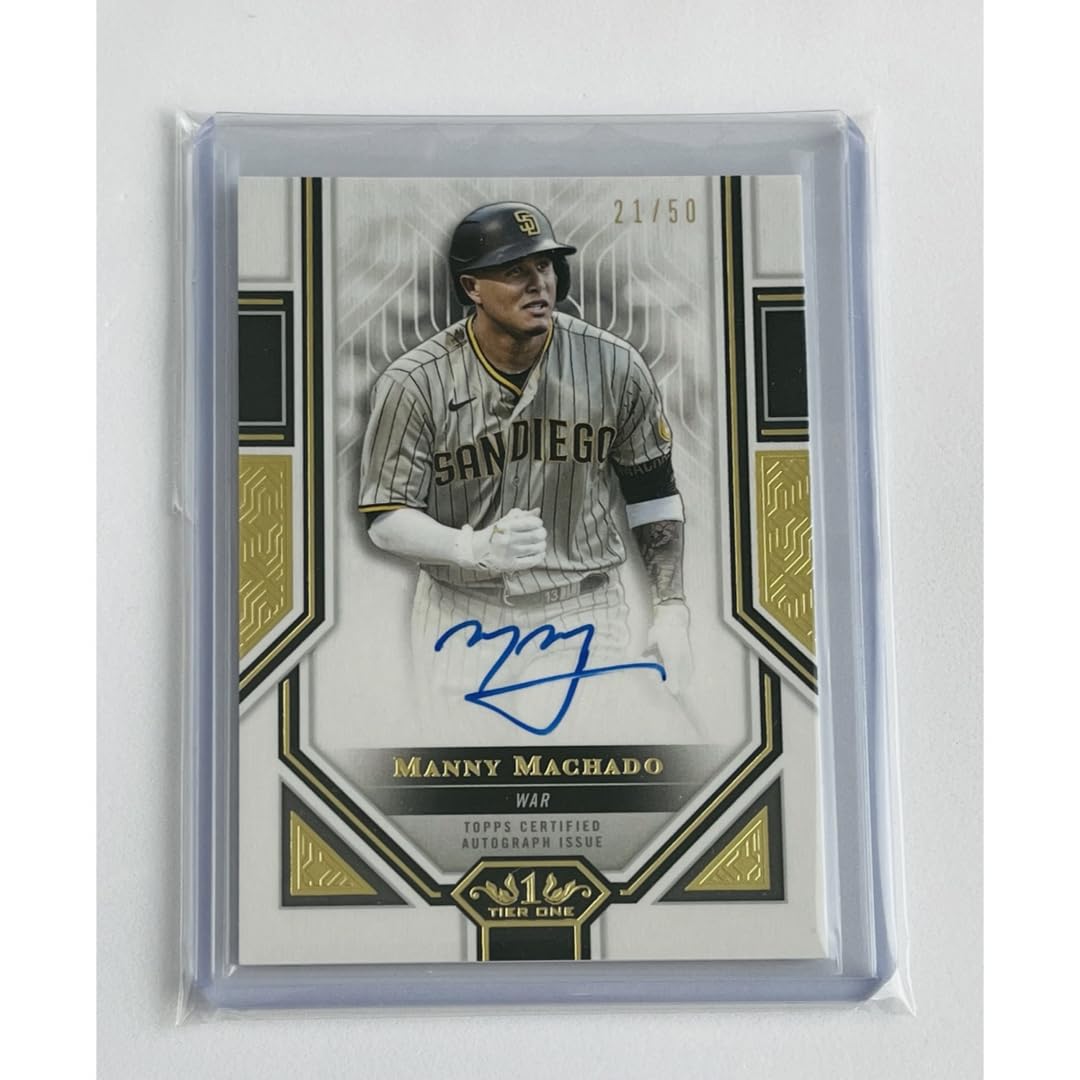 Amazon.co.jp: 50シリ2023 Topps Tier One マチャド 直筆サインカード