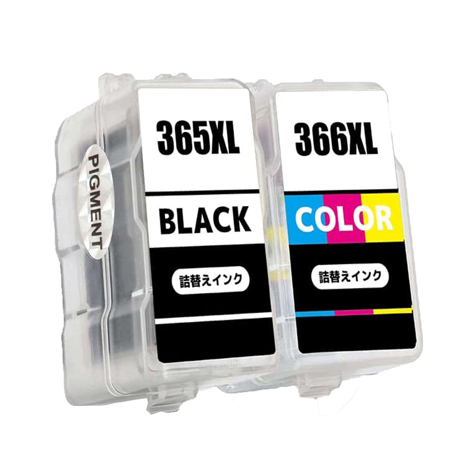 Amazon.co.jp: BC-365XL 顔料ブラック BC-366XL 染料カラー 詰め替え