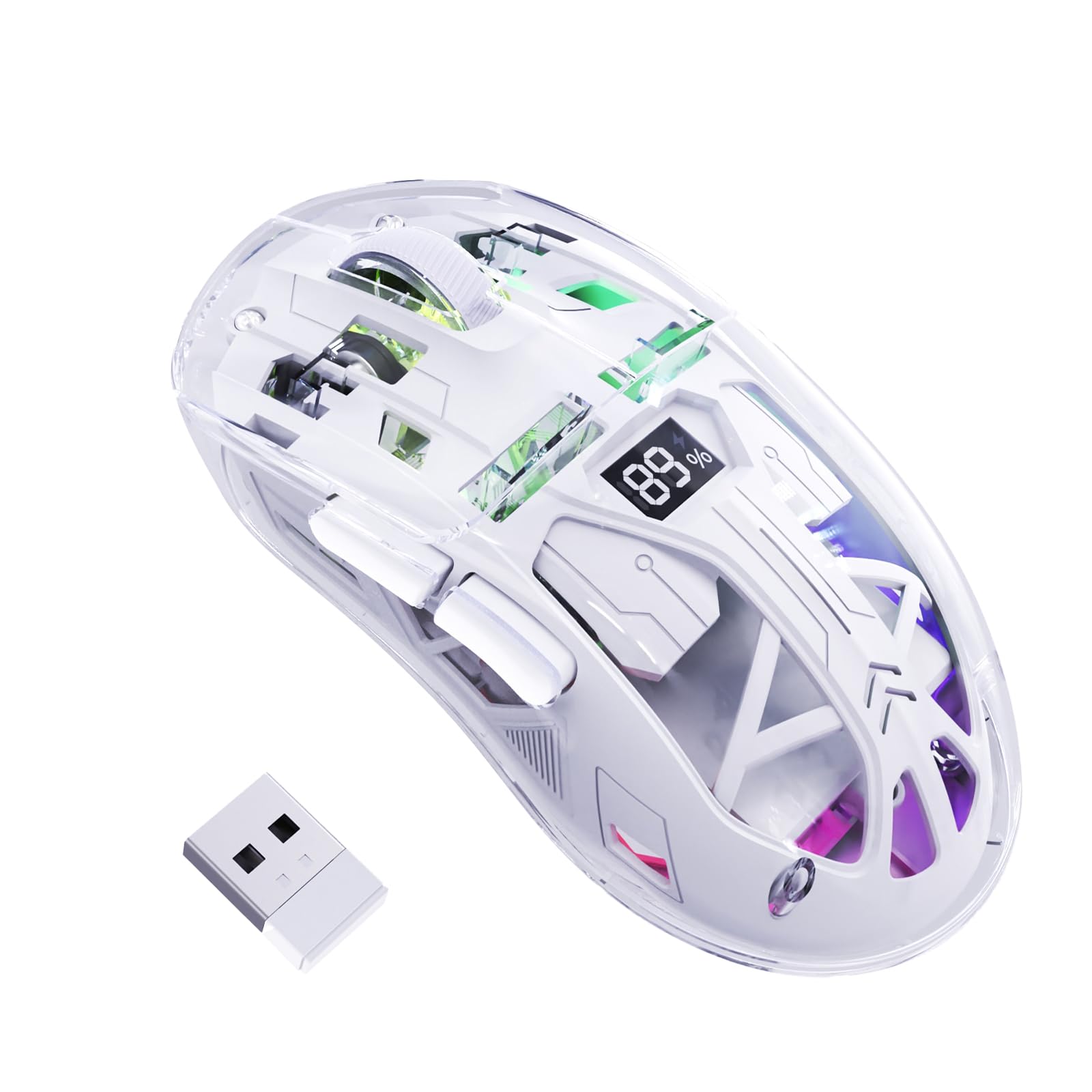 Amazon | ZIYOU LANG×FREEWOLF A2 ゲーミングマウス ワイヤレス RGB