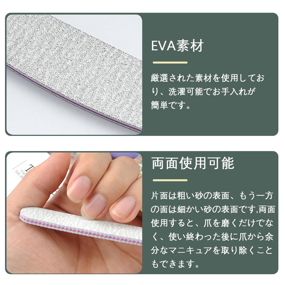 Amazon.co.jp: ネイルファイル 3枚セット 100G/180G ジェルネイル オフ