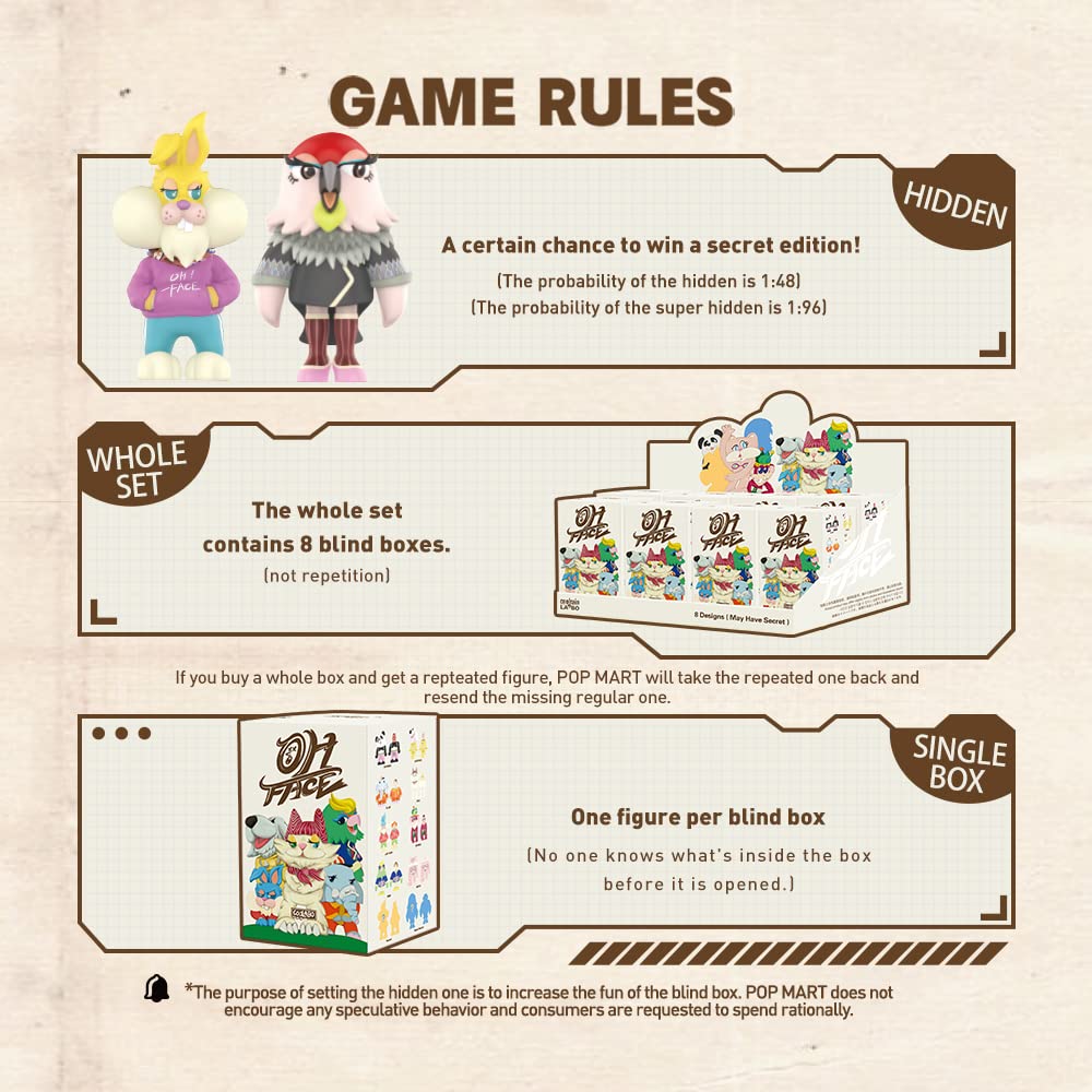 Amazon.co.jp: pop mart CoolrainLABO Oh Faceシリーズ 3ピース 限定