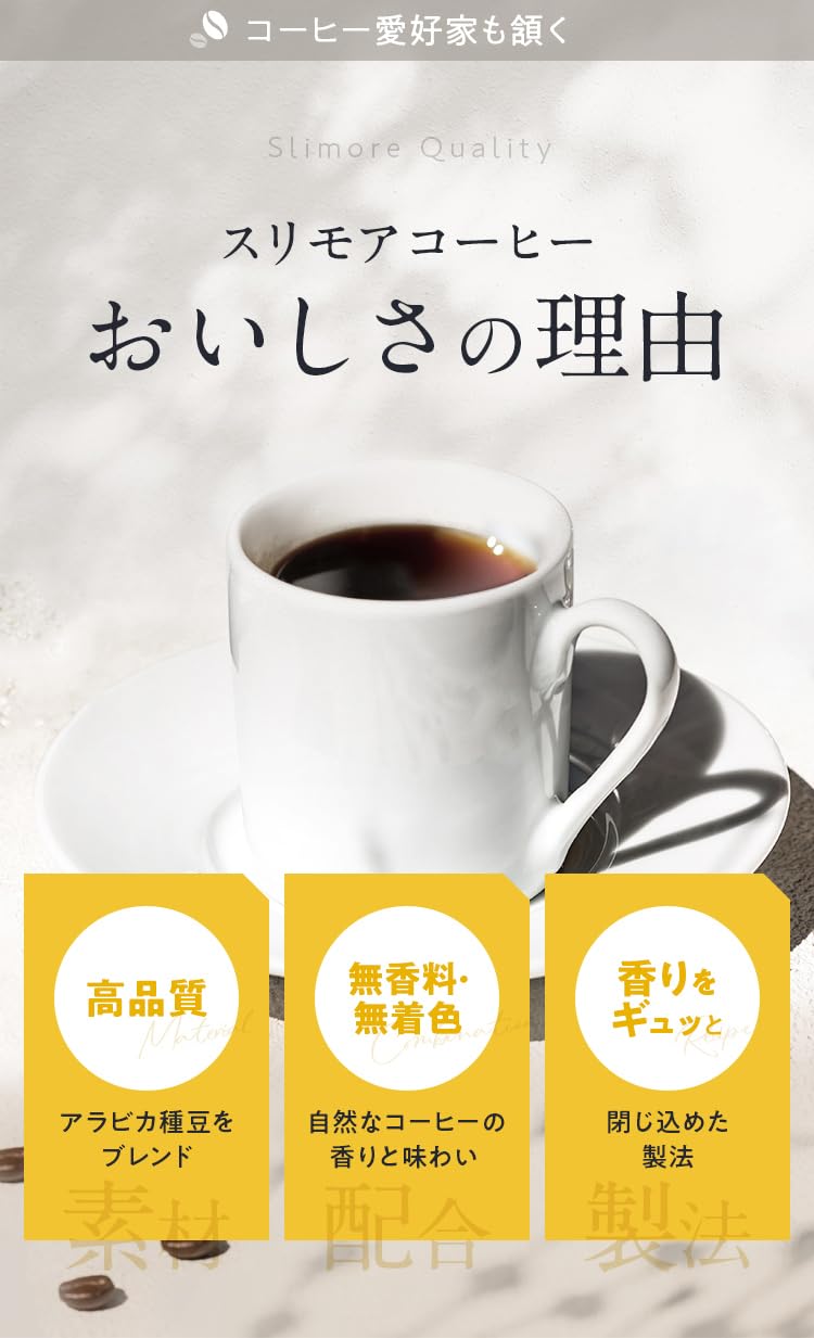 Amazon.co.jp: 体重ケアコーヒー スリモアコーヒー Slimore Coffee 31