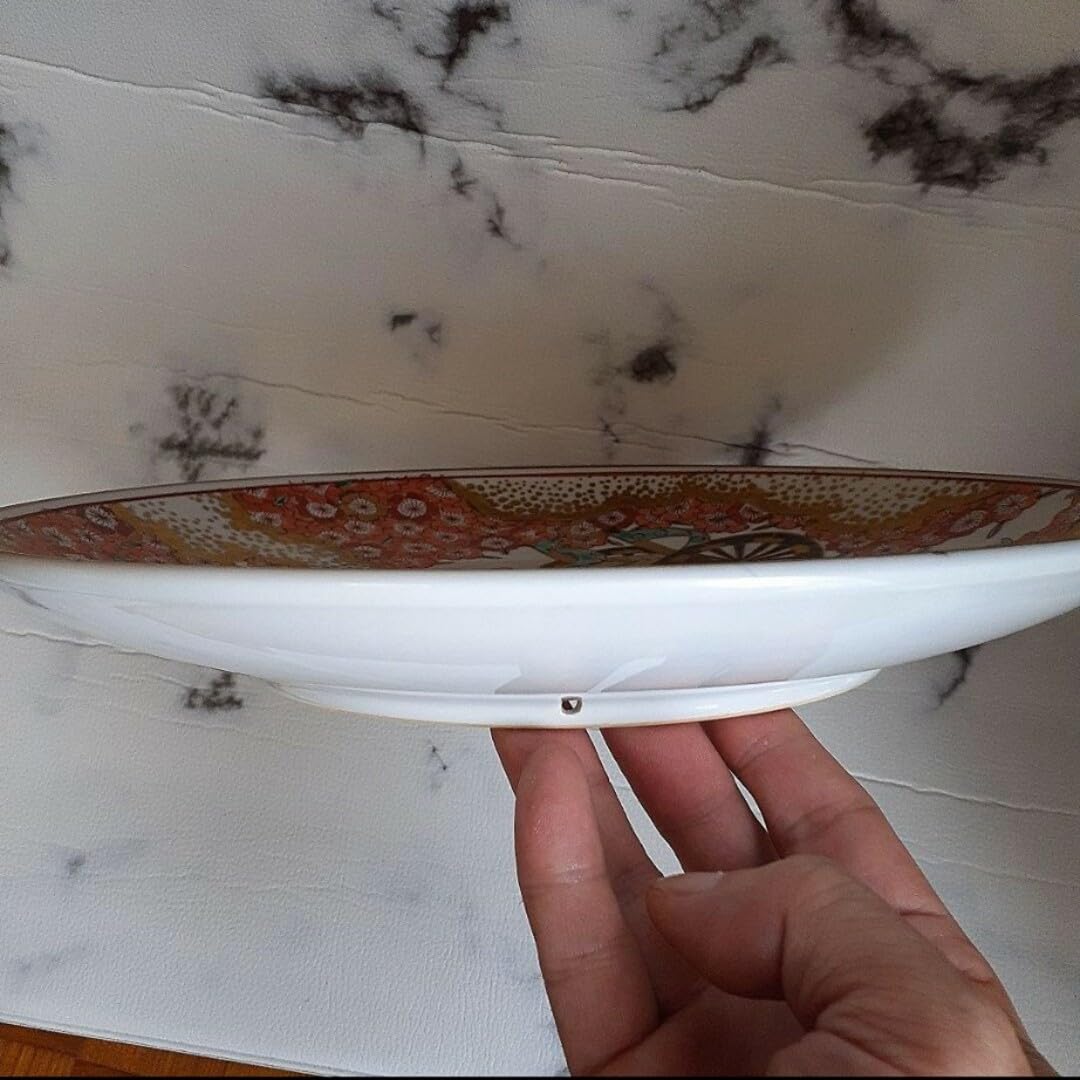 Amazon.co.jp: 《有田焼秀峰窯》手書き色絵金彩 桜満開 花模様 金彩