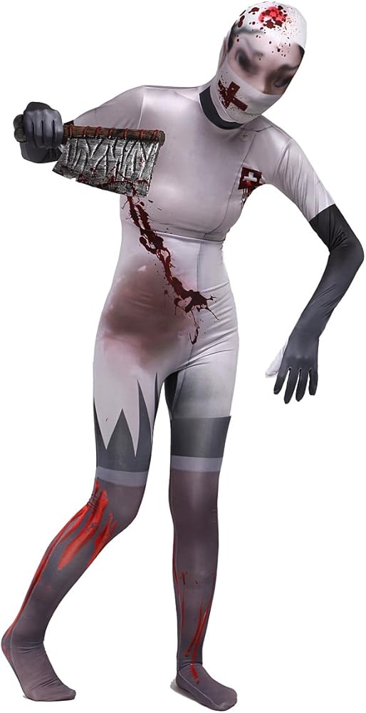 Amazon | [Cosmoon] 全身タイツ 看護師 コスプレ 衣装 着ぐるみ Zentai