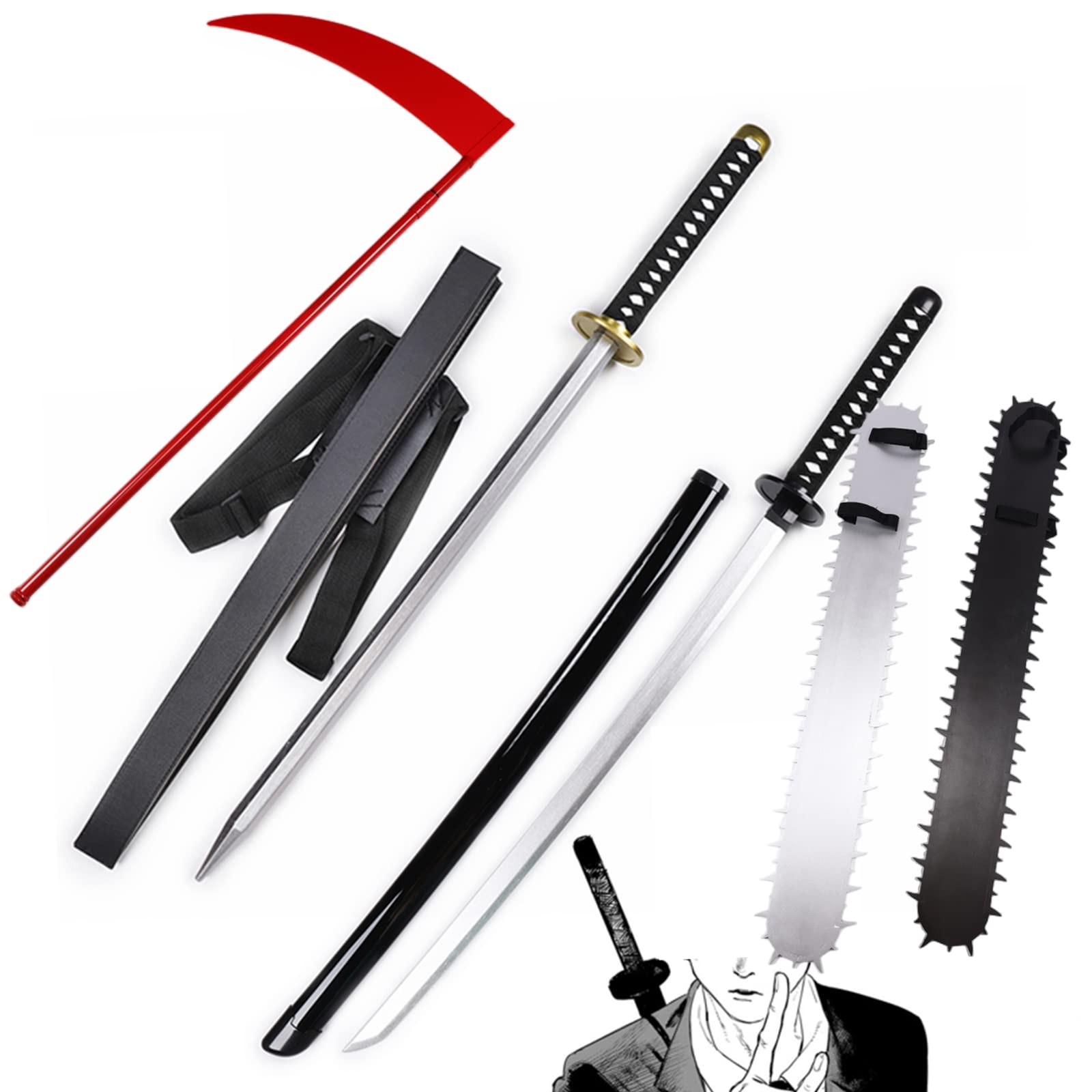 Amazon.co.jp: デンジ 鋸 電気ソー パワー 鎌 早川アキ 模擬刀 木製