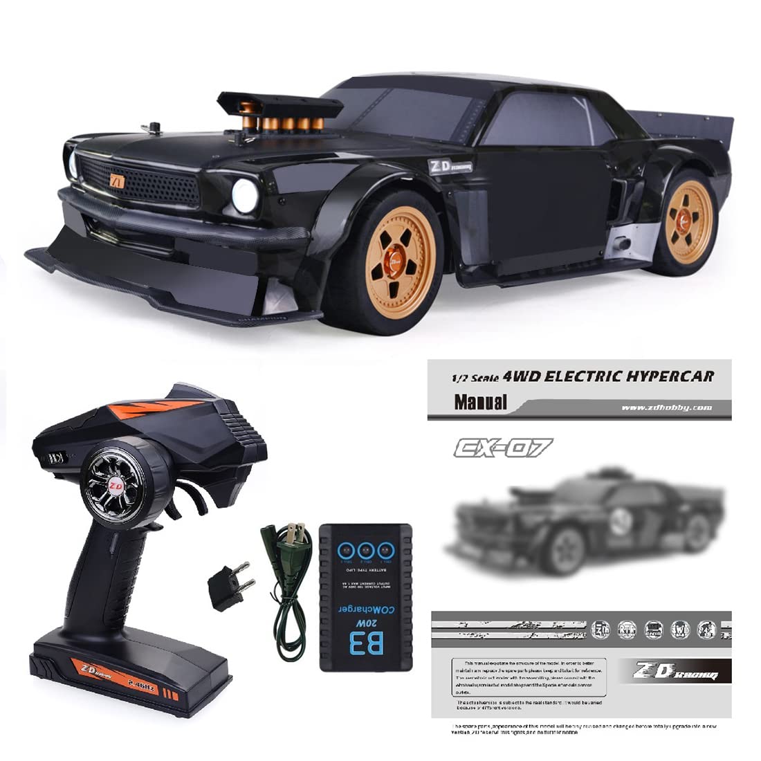 Amazon.co.jp: TOUFA ラジコン ドリフトカー ZD レーシング EX07 1/7