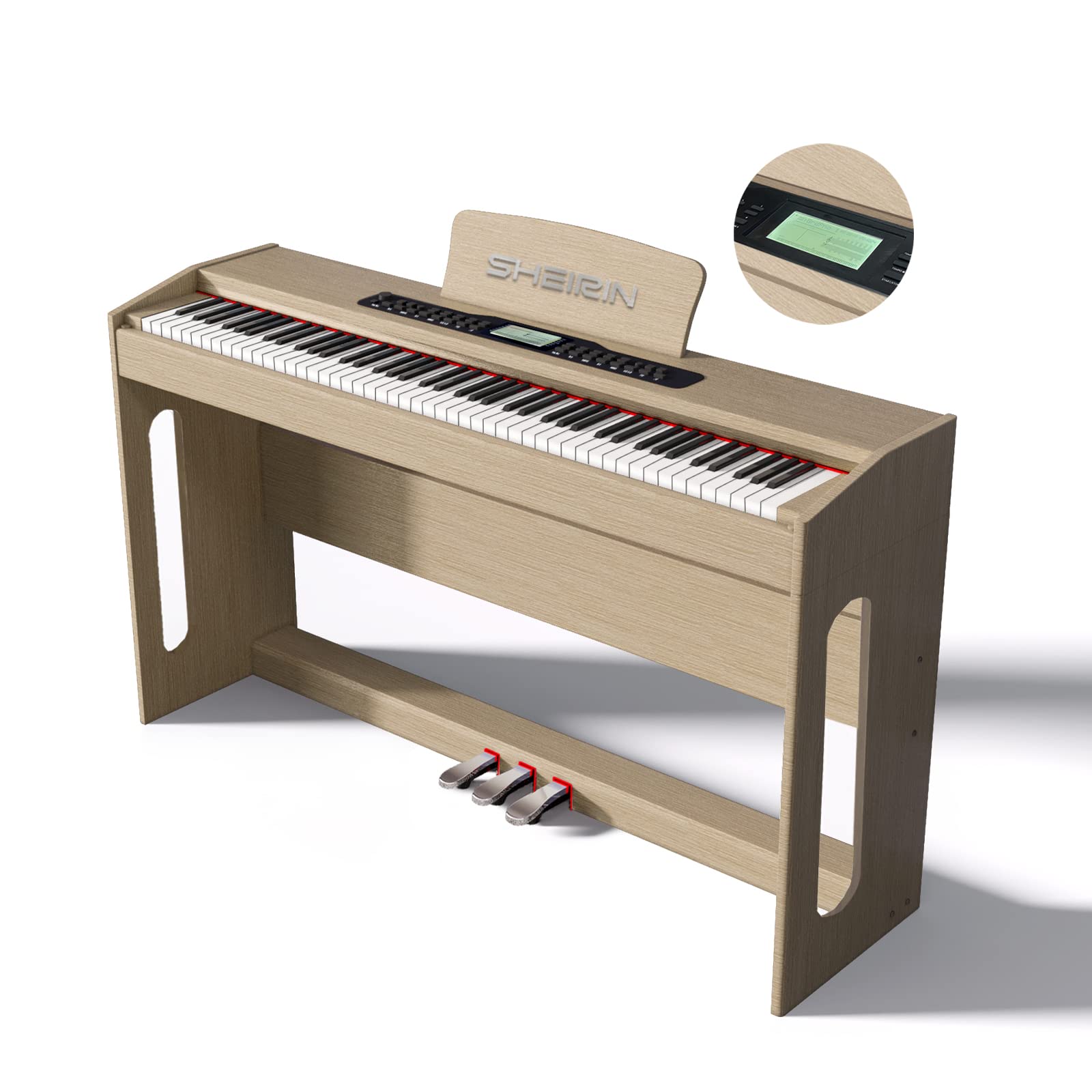 Amazon | SHEIRIN 電子ピアノ 88鍵盤 タッチ 本物 人気 ランキング 電
