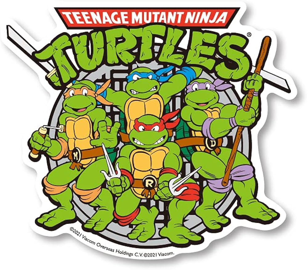 Amazon | ミュータント・タートルズ 全員集合 キャラクターステッカー