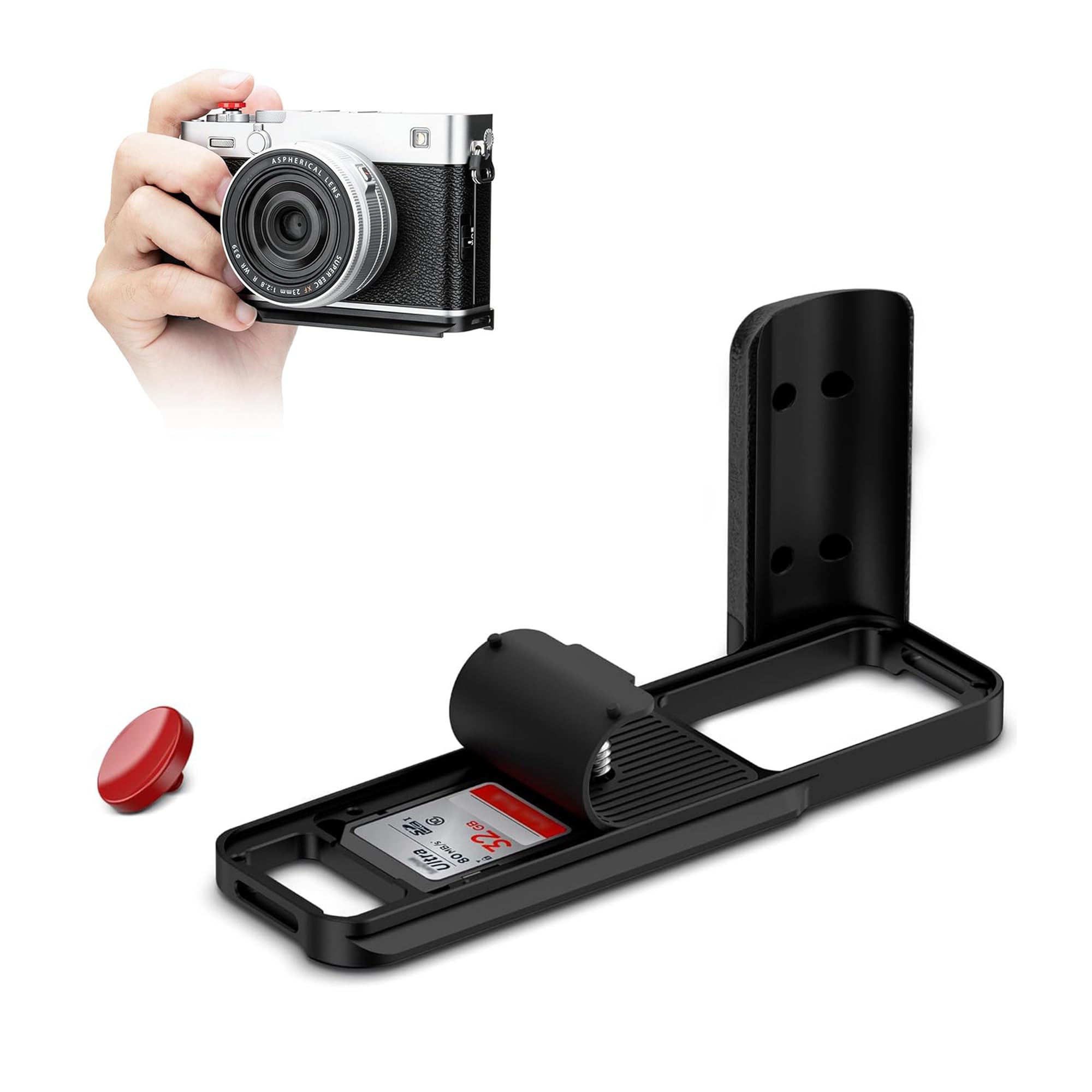 Amazon | JJC 金属 L型ハンドグリップ 富士フィルム Fujifilm X-E5 XE5