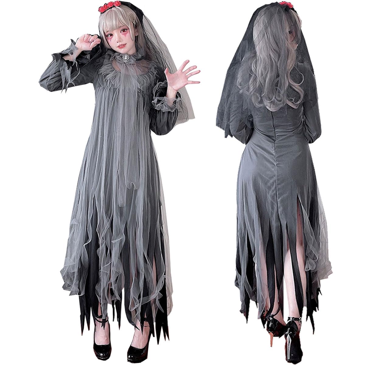 Amazon.co.jp: [AssassinCat] ハロウィン コスチュームホラー 鬼花嫁