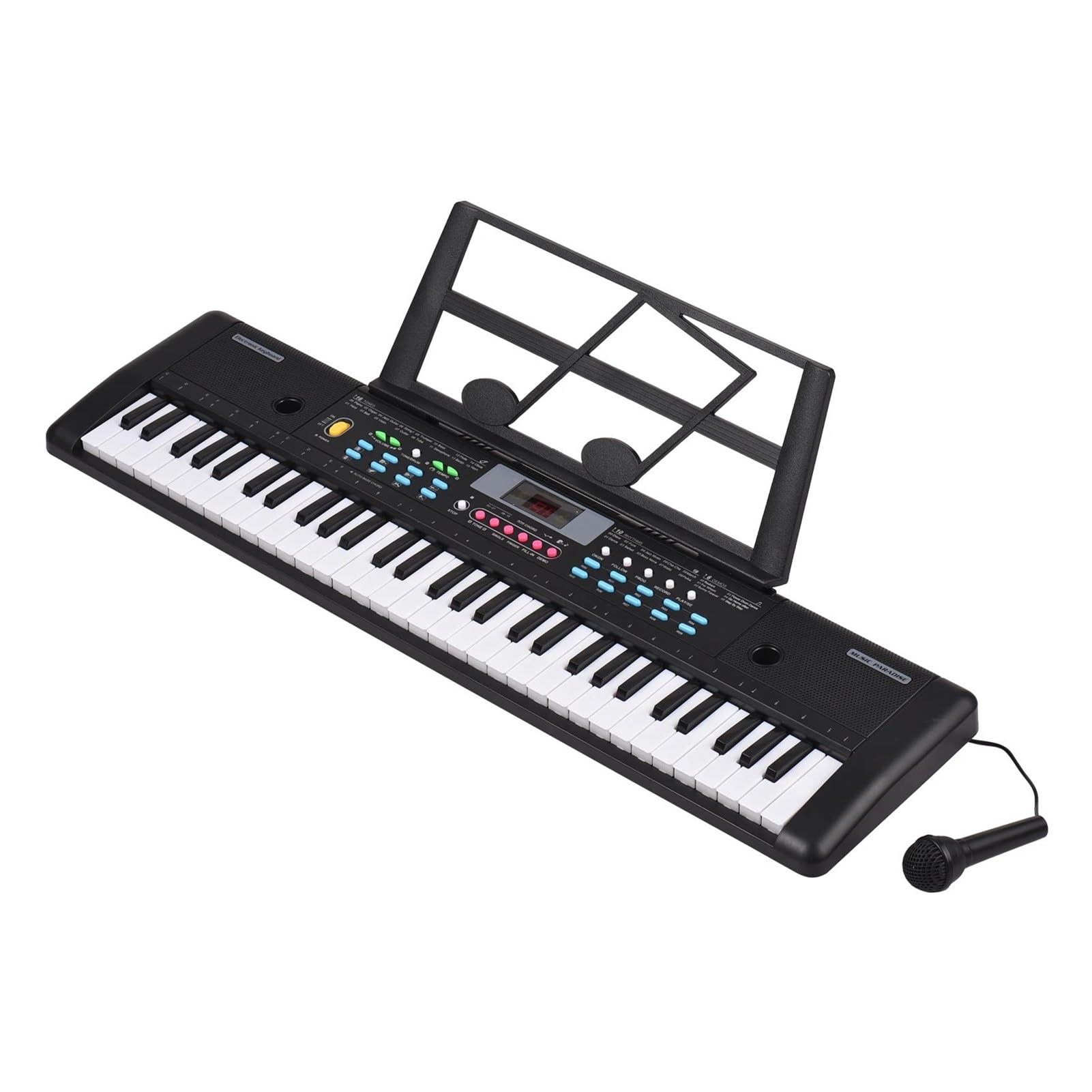 Amazon | 61 キー USB 電子オルガン電子ピアノマイク付きブラック