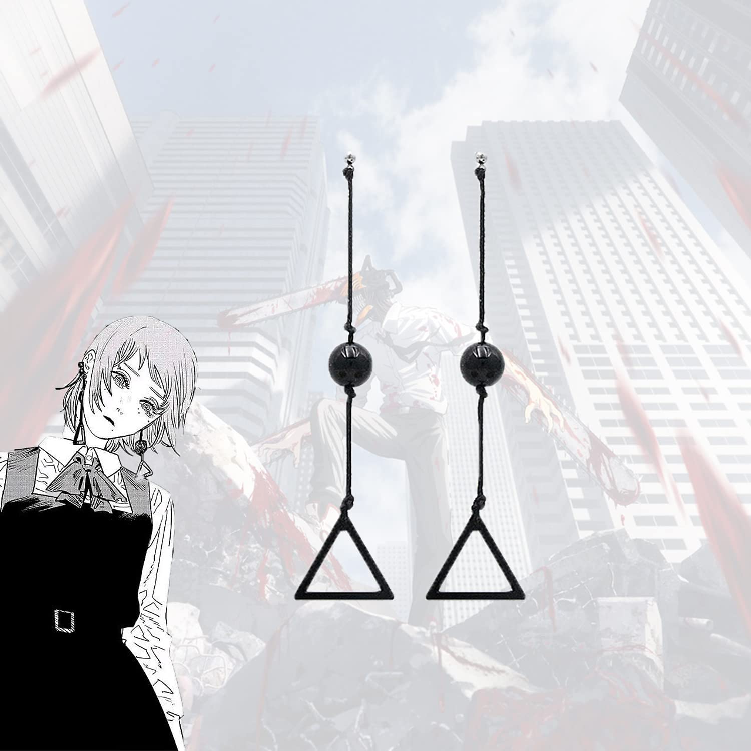 Amazon.co.jp: チェンソーマン コスプレ キガちゃん ピアス 飢餓の悪魔