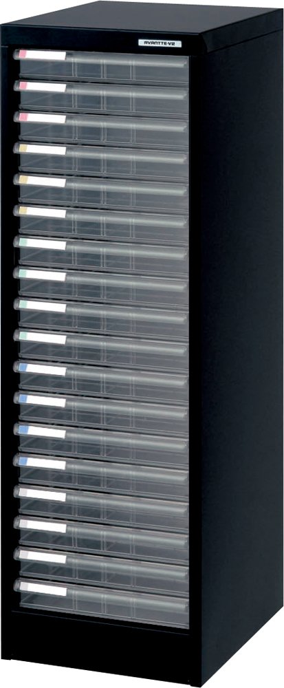 Amazon | ナカバヤシ アバンテV2 フロアケース A4 浅18段 AF-18 クロ