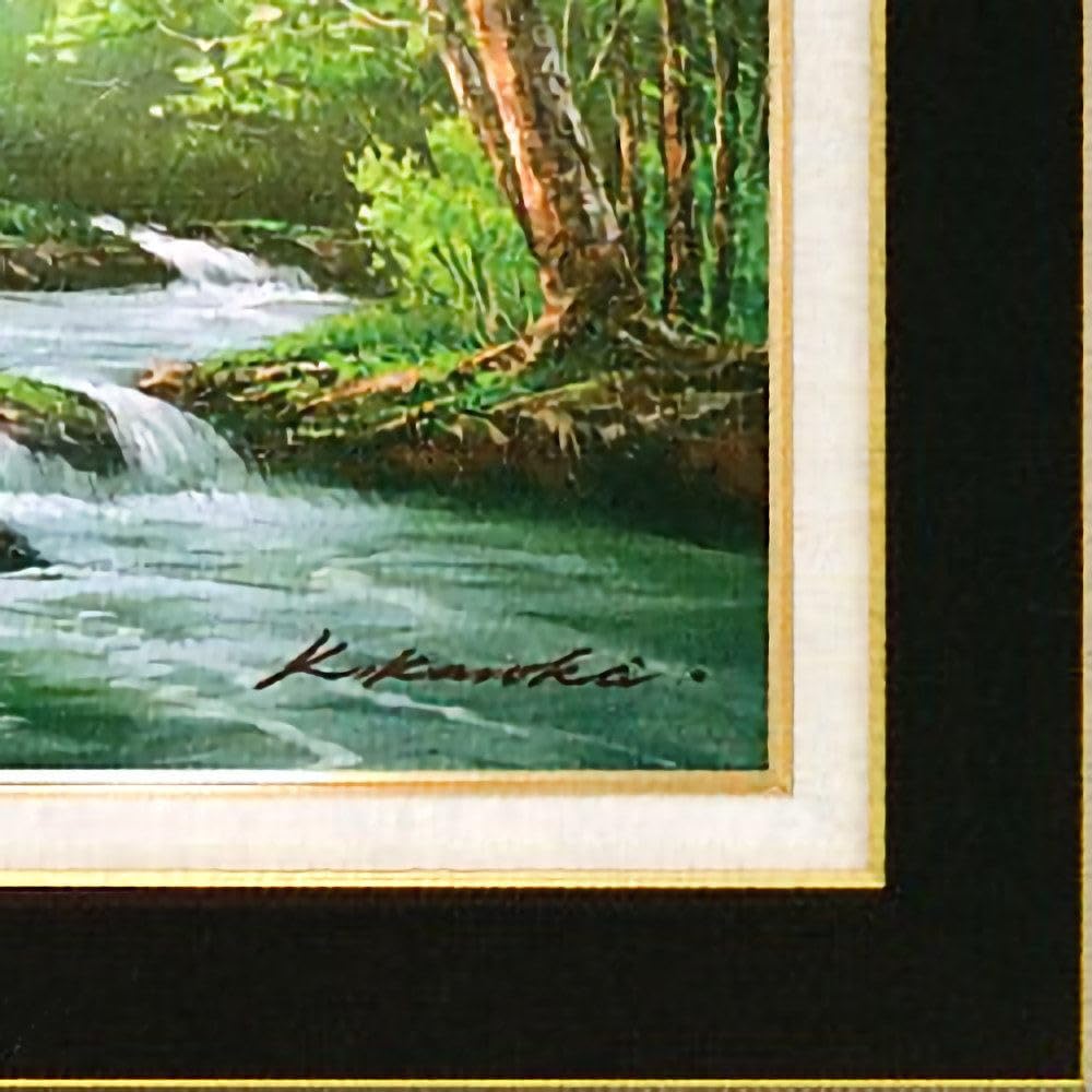 Amazon.co.jp: 黒木啓 奥入瀬1 F10号 受注制作 油彩画 油絵 風景画