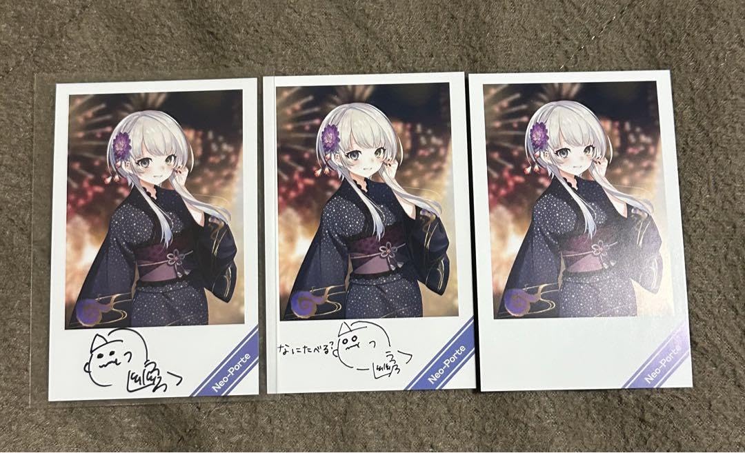 ネオポルテ ホワイトデー サイン チェキ レア 白雪 レイド 当たり